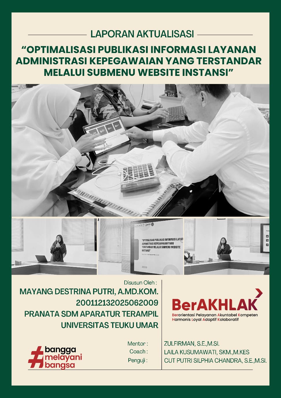 Optimalisasi Publikasi Layanan Administrasi Kepegawaian yang Terstandar melalui Submenu Website Instansi