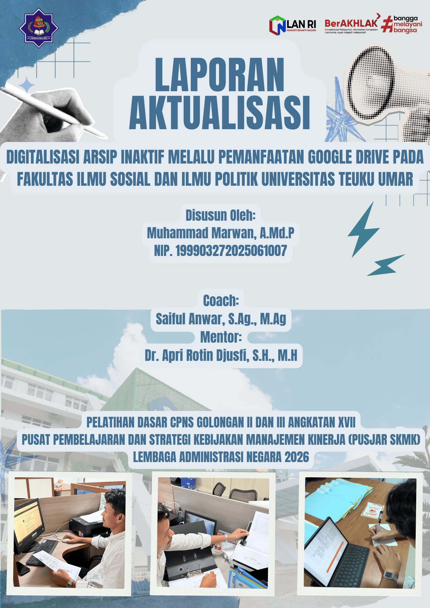 DIGITALISASI ARSIP INAKTIF MELALUI PEMANFAATAN GOOGLE DRIVE PADA FAKULTAS ILMU SOSIAL DAN ILMU POLITIK UNIVERSITAS TEUKU UMAR