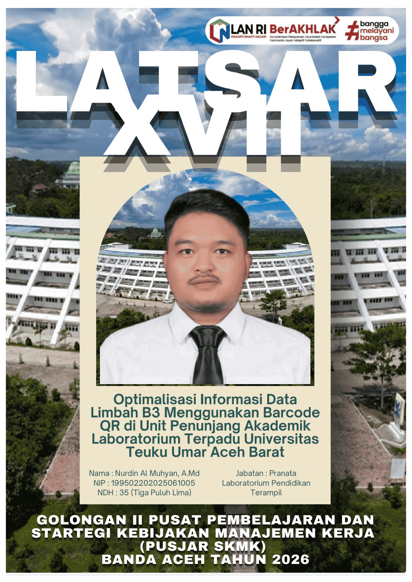 Optimalisasi Informasi Data Limbah B3 Menggunakan Barcode QR di Unit Penunjang Akademik Laboratorium Terpadu Universitas Teuku Umar Aceh Barat