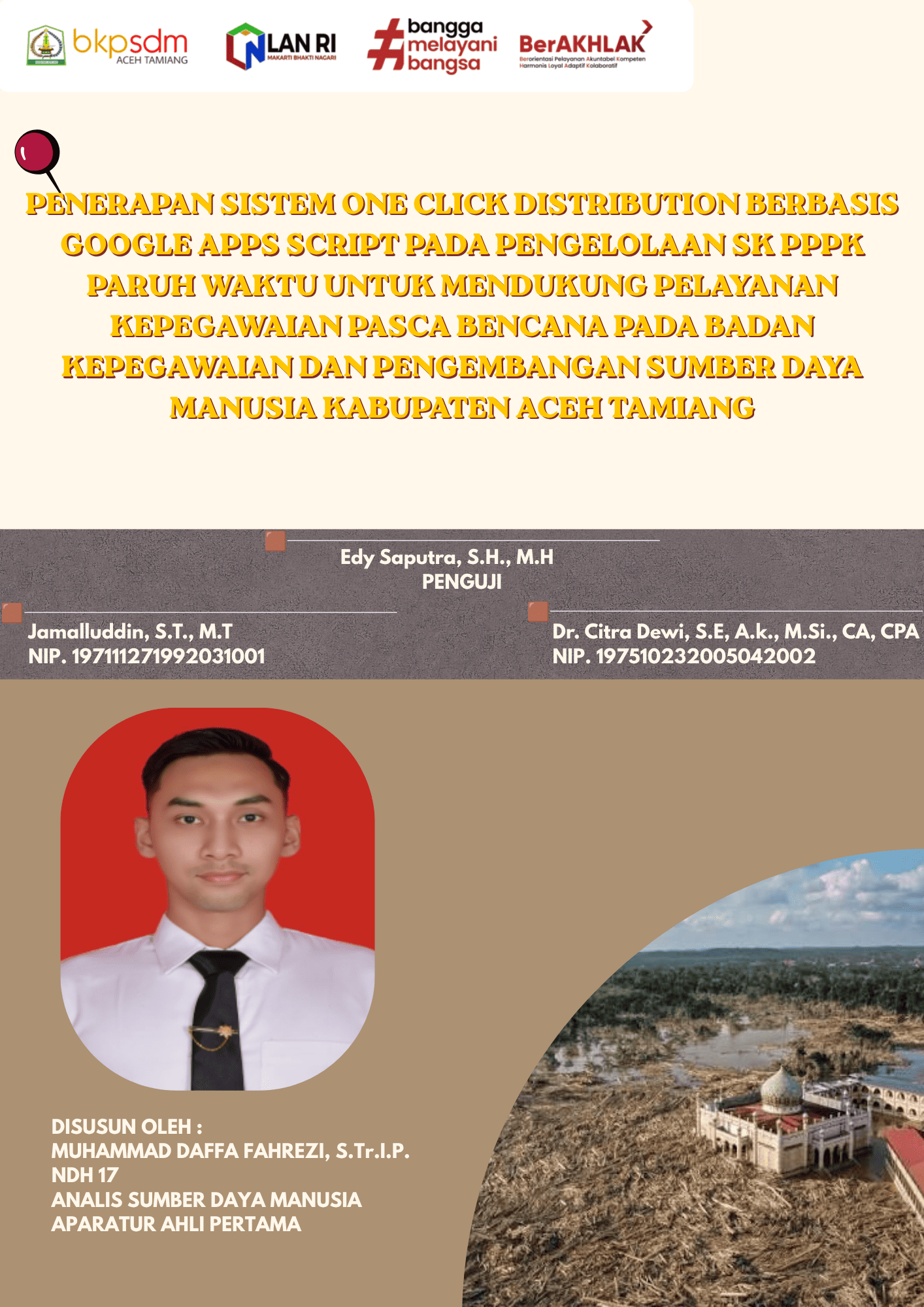 PENERAPAN SISTEM ONE CLICK DISTRIBUTION BERBASIS GOOGLE APPS SCRIPT PADA PENGELOLAAN SK PPPK PARUH WAKTU UNTUK MENDUKUNG PELAYANAN KEPEGAWAIAN PASCA BENCANA PADA BADAN KEPEGAWAIAN DAN PENGEMBANGAN SUMBER DAYA MANUSIA KABUPATEN ACEH TAMIANG