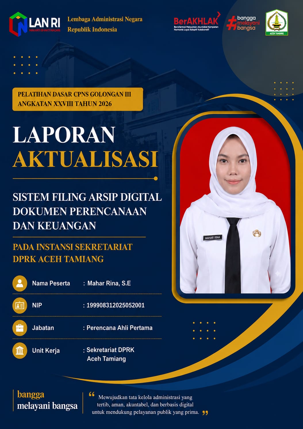 Sistem Filing Arsip Digital Dokumen Perencanaan dan Keuangan Pada Instansi Sekretariat DPRK Aceh Tamiang.